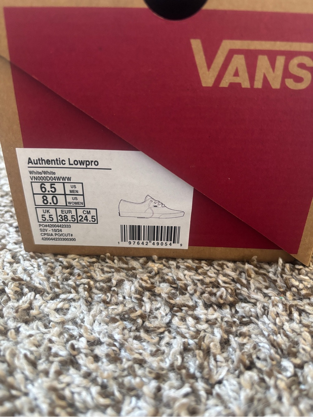 Vans White Canvas Low-Top Sneakers - Men's - Picture 2 of 6